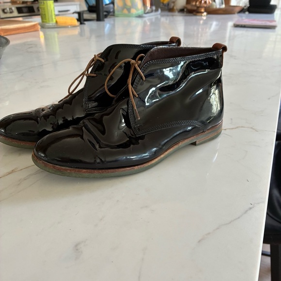 Attilio Giusti Leombruni Shoes - AGL Attilio Giusti Leombruni Black Patent Leather Lace Up Oxford Loafer Shoes